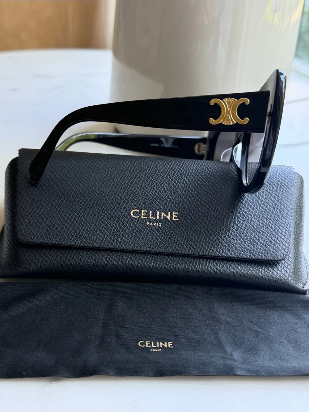 Celine Triomphe Logo Oversize Sunglasses